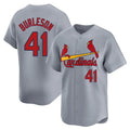 Fenge St. Louis Cardinals #41 Alec Burlesona Player Gray Home Limited Stitched Jerseys