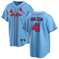 Fenge St. Louis Cardinals #41 Alec Burlesona Player Light Blue Home Game Stitched Jerseys