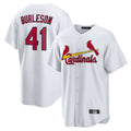 Fenge St. Louis Cardinals #41 Alec Burlesona Player White Home Game Stitched Jerseys