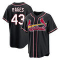 Fenge St. Louis Cardinals #43 Pedro Pages Player Black Carbon Fashio Game Stitched Jerseys