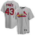 Fenge St. Louis Cardinals #43 Pedro Pages Player Gray Home Game Stitched Jerseys
