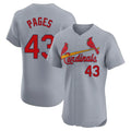 Fenge St. Louis Cardinals #43 Pedro Pages Player Gray Home Limited Elite Stitched Jerseys