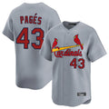 Fenge St. Louis Cardinals #43 Pedro Pages Player Gray Home Limited Stitched Jerseys