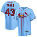 Fenge St. Louis Cardinals #43 Pedro Pages Player Light Blue Home Game Stitched Jerseys