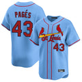 Fenge St. Louis Cardinals #43 Pedro Pages Player Light Blue Home Limited Stitched Jerseys