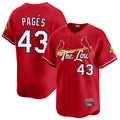 Fenge St. Louis Cardinals #43 Pedro Pages Player Red City Connect Limited Stitched Jerseys