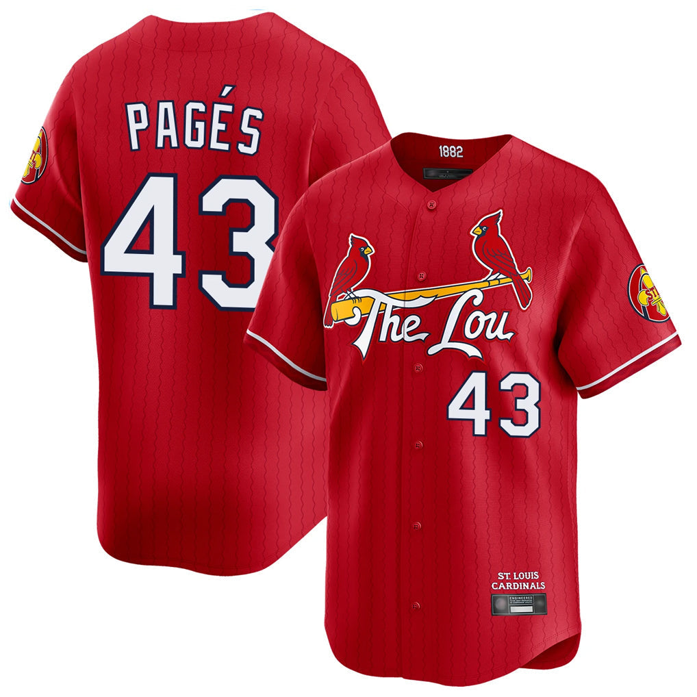 Fenge St. Louis Cardinals #43 Pedro Pages Player Red City Connect Limited Stitched Jerseys