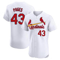 Fenge St. Louis Cardinals #43 Pedro Pages Player White Home Limited Elite Stitched Jerseys