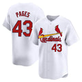 Fenge St. Louis Cardinals #43 Pedro Pages Player White Home Limited Stitched Jerseys