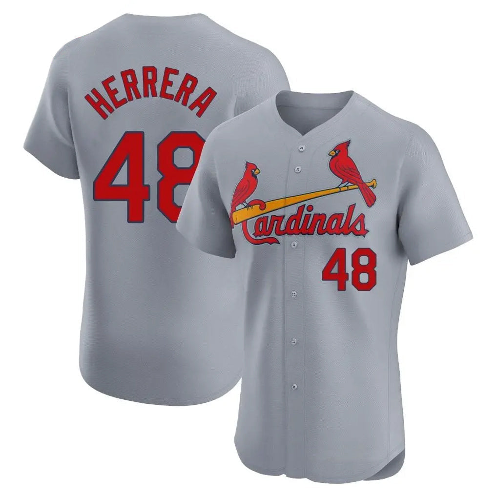 Fenge St. Louis Cardinals #48 Ivan Herrera Player Gray Home Limited Elite Stitched Jerseys