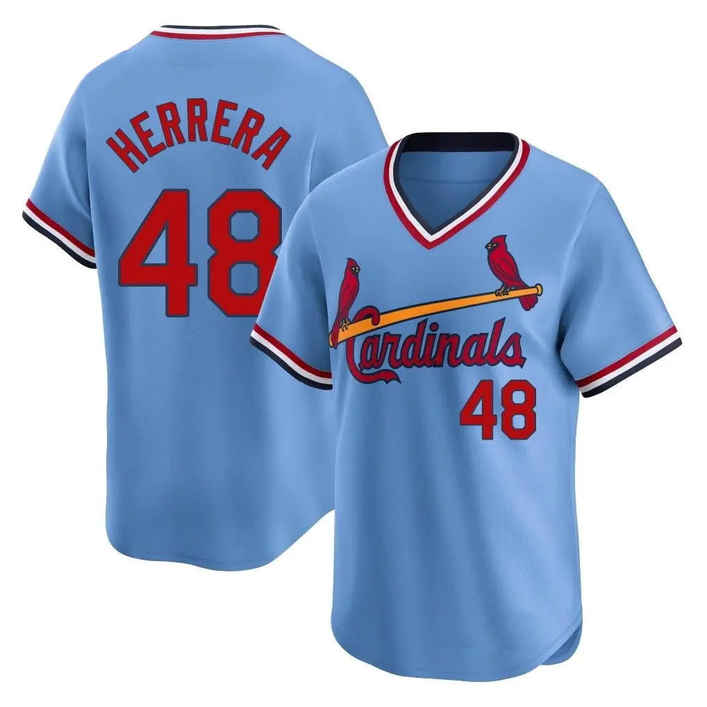 Fenge St. Louis Cardinals #48 Ivan Herrera Player Light Blue City Connect Home T-shirt Stitched Jerseys