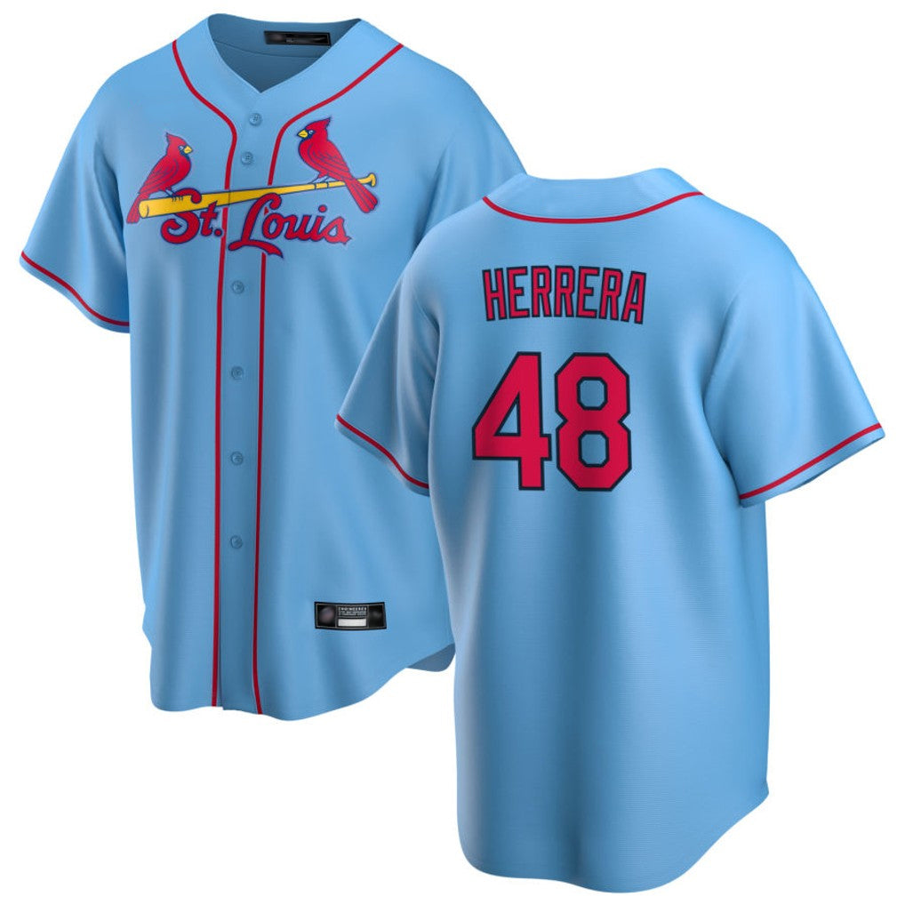 Fenge St. Louis Cardinals #48 Ivan Herrera Player Light Blue  Home Game Stitched Jerseys