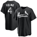 Fenge St. Louis Cardinals #4 Yadier Molina Player Black City Connect Home Limited Stitched Jerseys