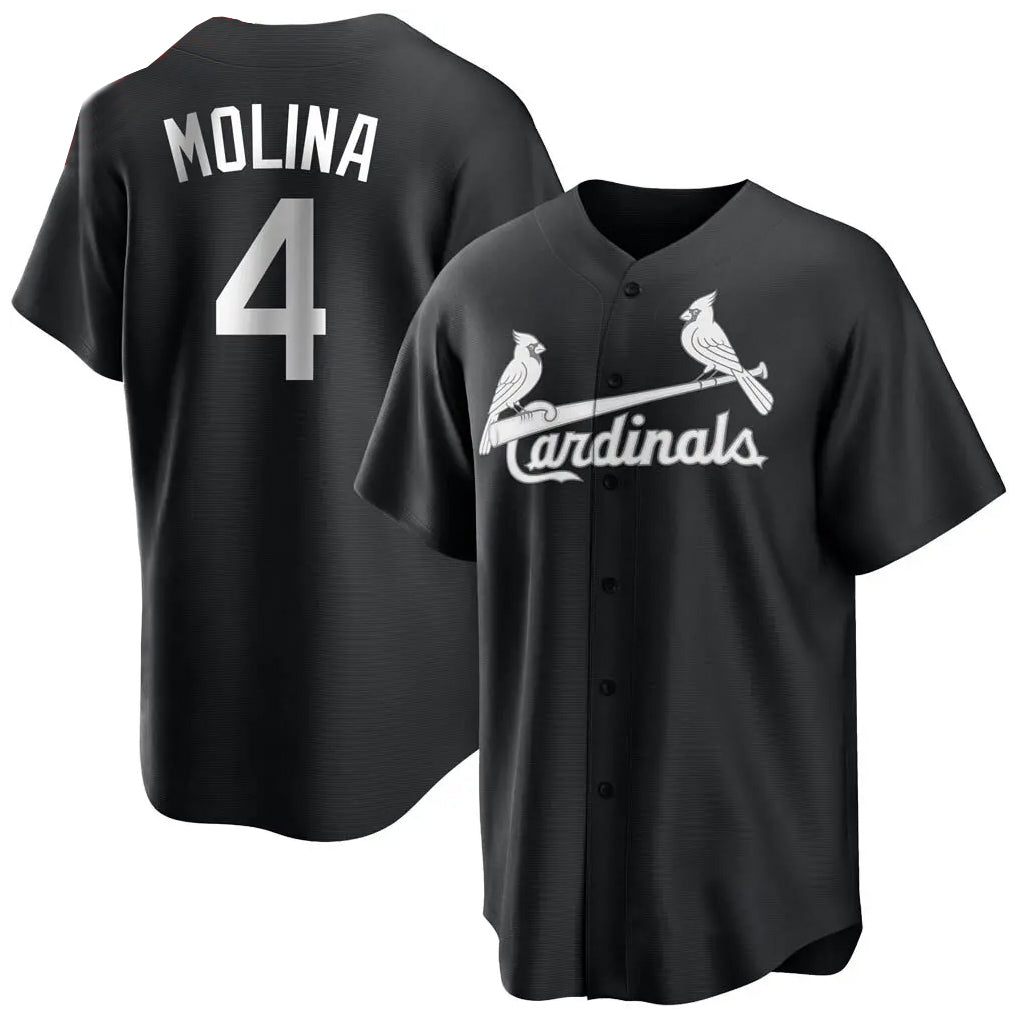 Fenge St. Louis Cardinals #4 Yadier Molina Player Black City Connect Home Limited Stitched Jerseys