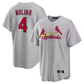 Fenge St. Louis Cardinals #4 Yadier Molina Player Gray Home Game Stitched Jerseys