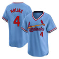 Fenge St. Louis Cardinals #4 Yadier Molina Player Light Blue City Connect Home T-shirt Stitched Jerseys