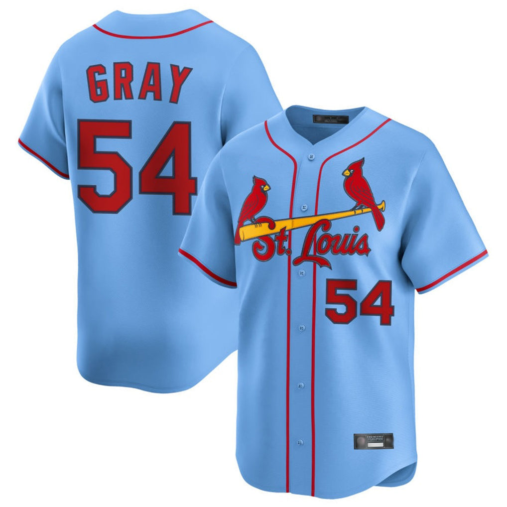 Fenge St. Louis Cardinals #54 Sonny Gray Player Light Blue Home Limited Stitched Jerseys