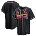Fenge St. Louis Cardinals Blank Player Black Replica Carbon Fashion Stitched Jerseys