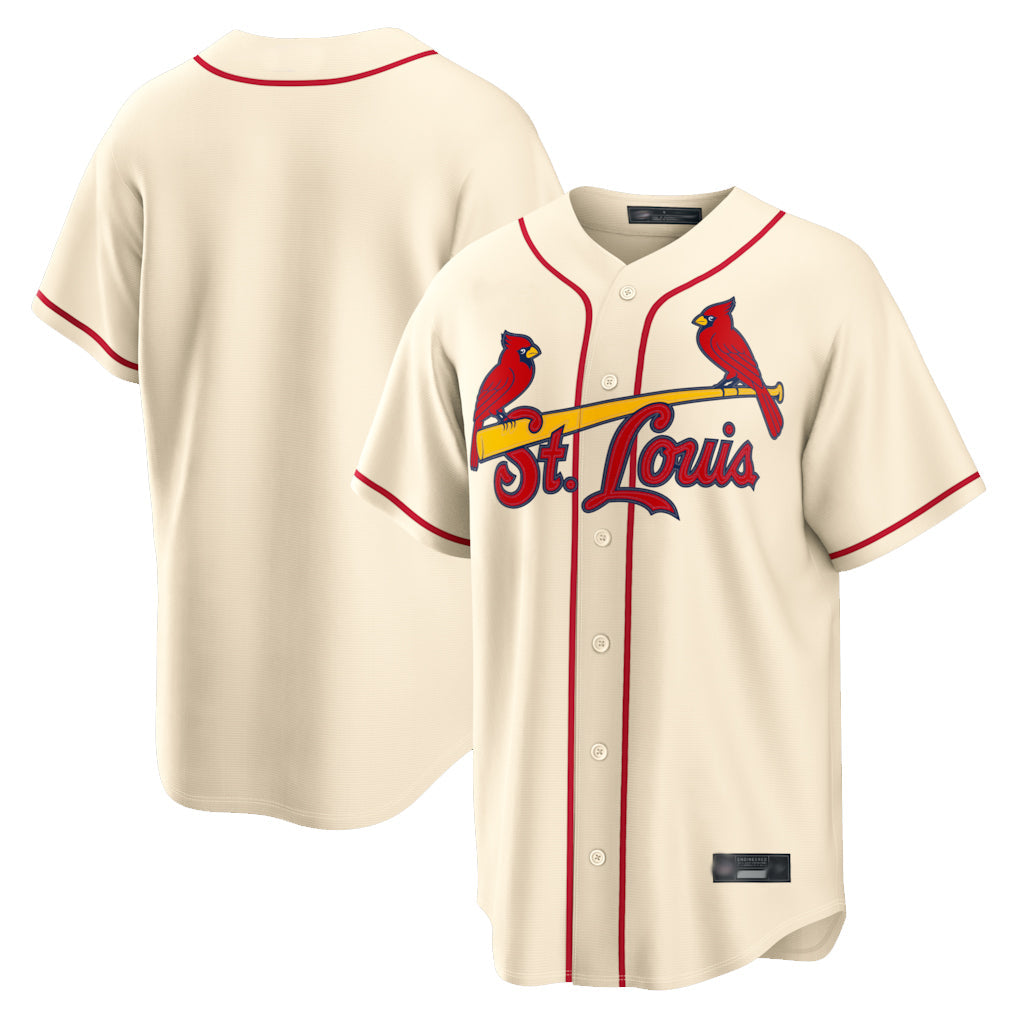 Fenge St. Louis Cardinals Blank Player Cream Home Game Stitched Jerseys