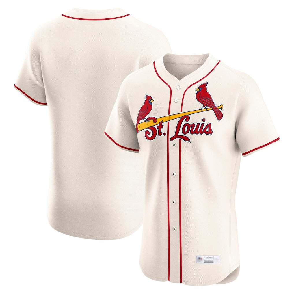 Fenge St. Louis Cardinals Blank Player Cream Home Limited Elite Stitched Jerseys