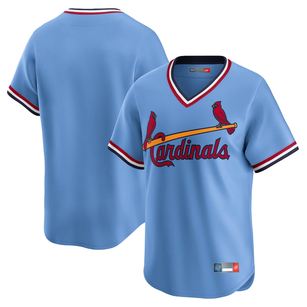 Fenge St. Louis Cardinals Blank Player Light Blue Cooperstown Collection Limited T-shirt Stitched Jerseys