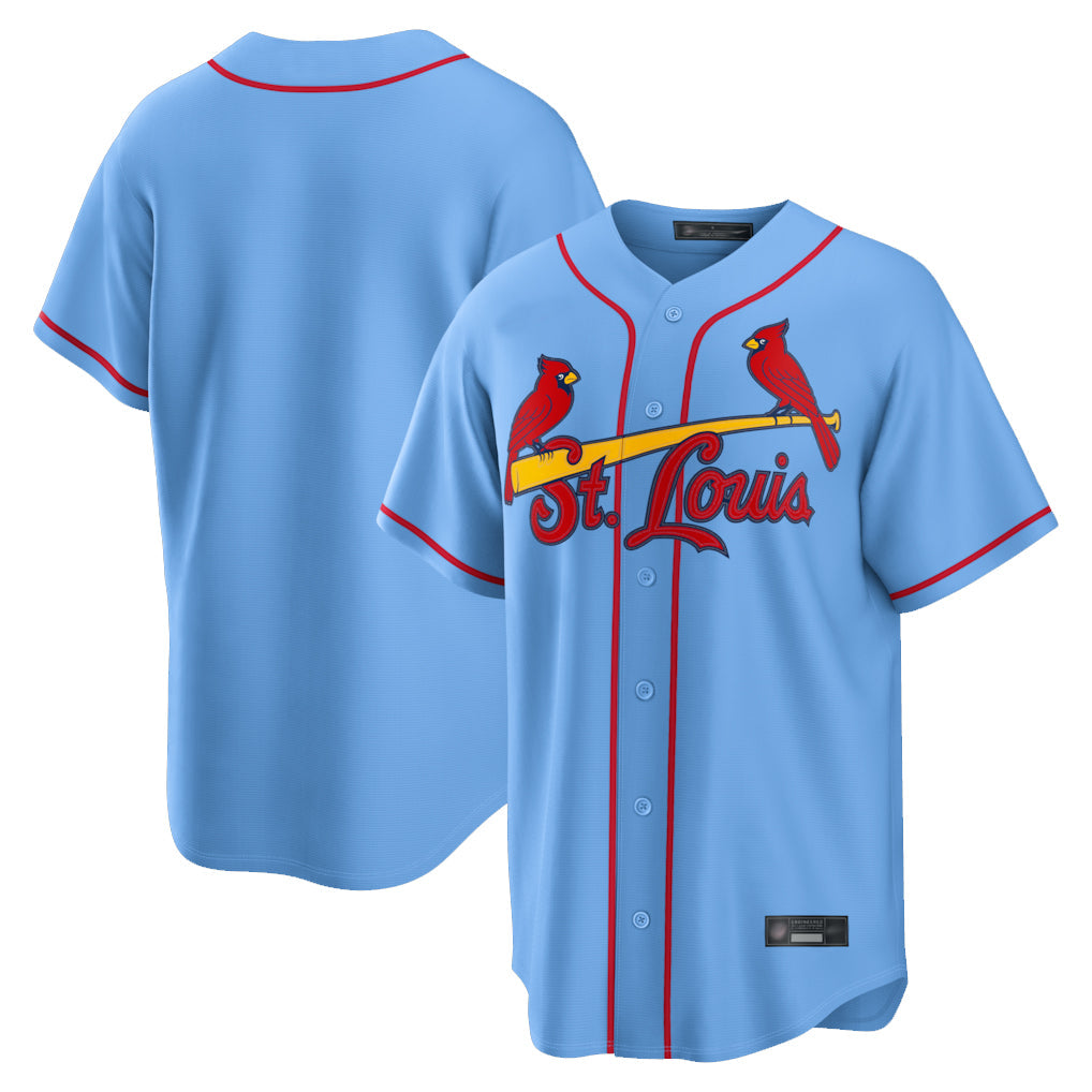 Fenge St. Louis Cardinals Blank Player Light Blue Home Limited Game Stitched Jerseys