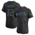 Fenge TB.Rays #12 Wade Boggs Player Black City Connect Home Limited Elite Stitched Jerseys