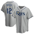 Fenge TB.Rays #12 Wade Boggs Player Gray Home Game Stitched Jerseys