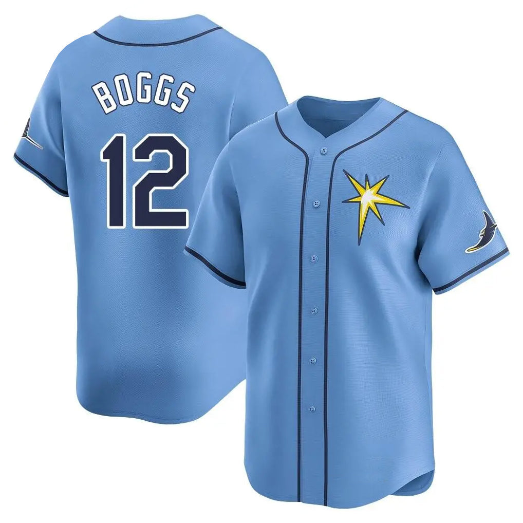 Fenge TB.Rays #12 Wade Boggs Player Light Blue Home Limited Stitched Jerseys