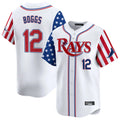 Fenge TB.Rays #12 Wade Boggs Player White 2025 Independence Day Vapor Premier Limited Stitched Jerseys