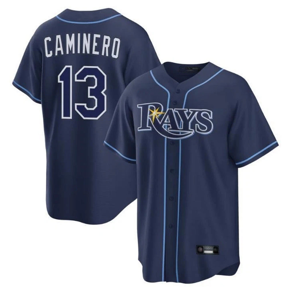 Fenge TB.Rays #13 Junior Caminero Player Navy Home Limited Stitched Jerseys