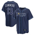 Fenge TB.Rays #13 Junior Caminero Player Navy Home Limited Stitched Jerseys