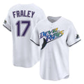 Fenge TB.Rays #17 Jake Fraley Player White City Connect Home Stitched Jerseys