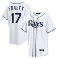 Fenge TB.Rays #17 Jake Fraley Player White Home Game Stitched Jerseys