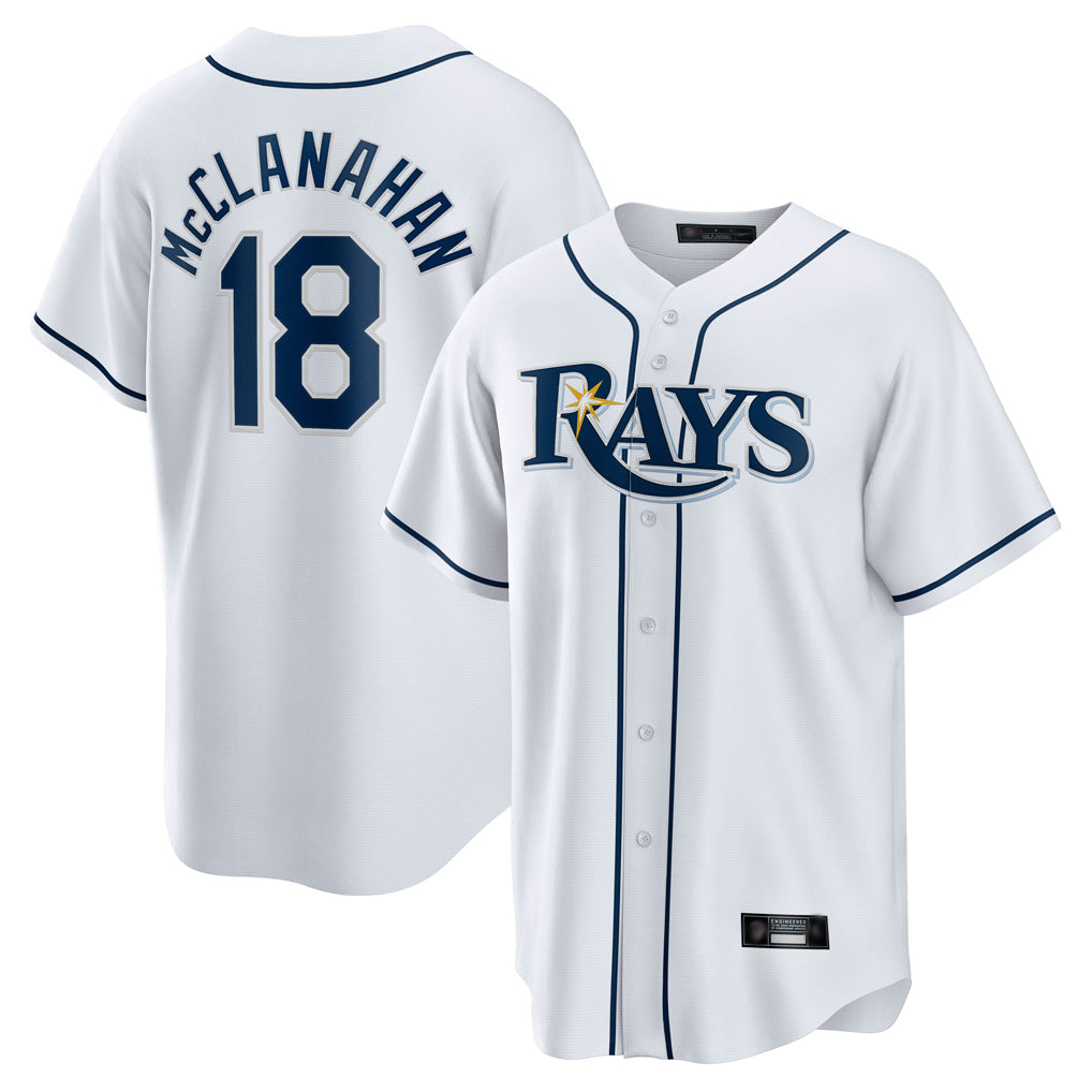 Fenge TB.Rays #18 Shane McClanahan Player White Home Game Stitched Jerseys