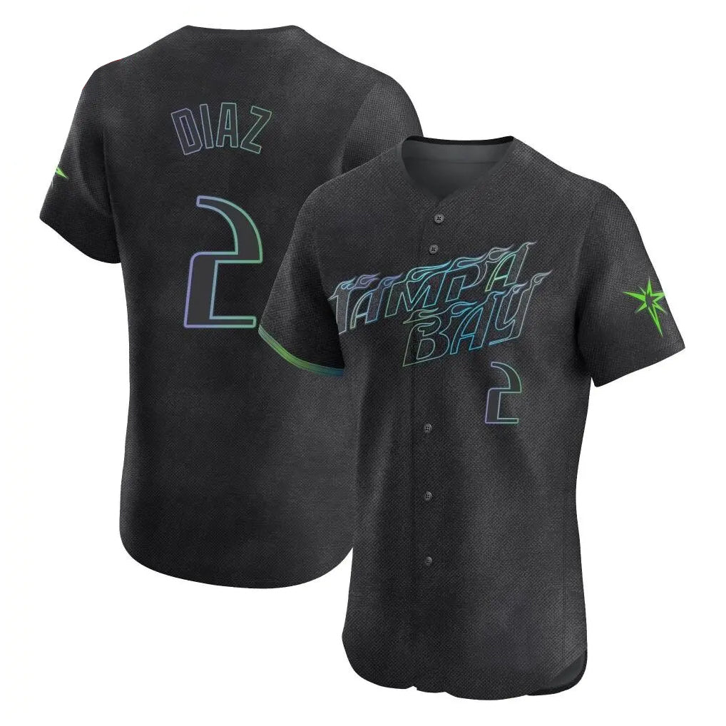 Fenge TB.Rays #2 Yandy Diaz Player Black City Connect Home Limited Elite Stitched Jerseys