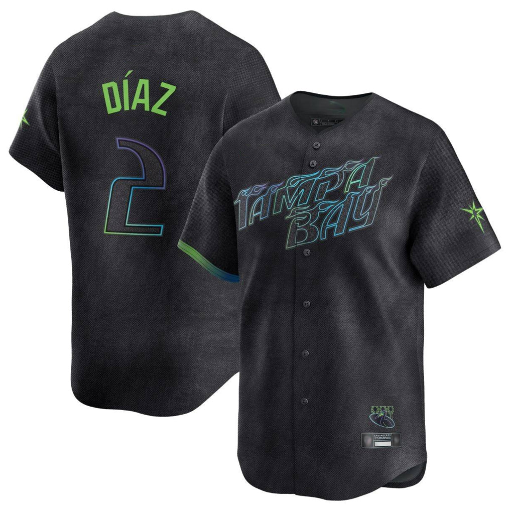 Fenge TB.Rays #2 Yandy Diaz Player Black City Connect Home Limited Stitched Jerseys