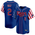 Fenge TB.Rays #2 Yandy Diaz Player Royal 2025 Independence Day Vapor Premier Limited Stitched Jerseys
