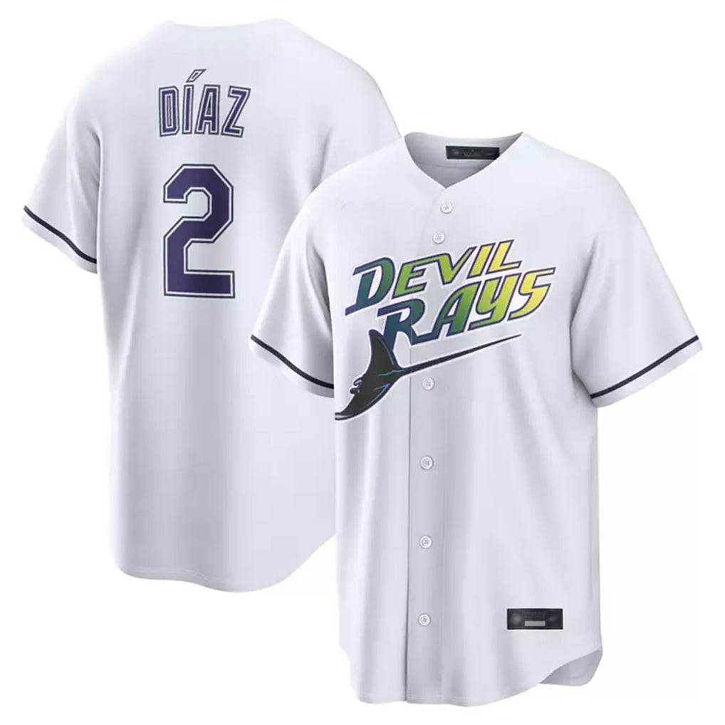 Fenge TB.Rays #2 Yandy Diaz Player White City Connect Home Stitched Jerseys