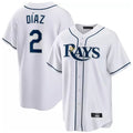 Fenge TB.Rays #2 Yandy Diaz Player White Home Game Stitched Jerseys