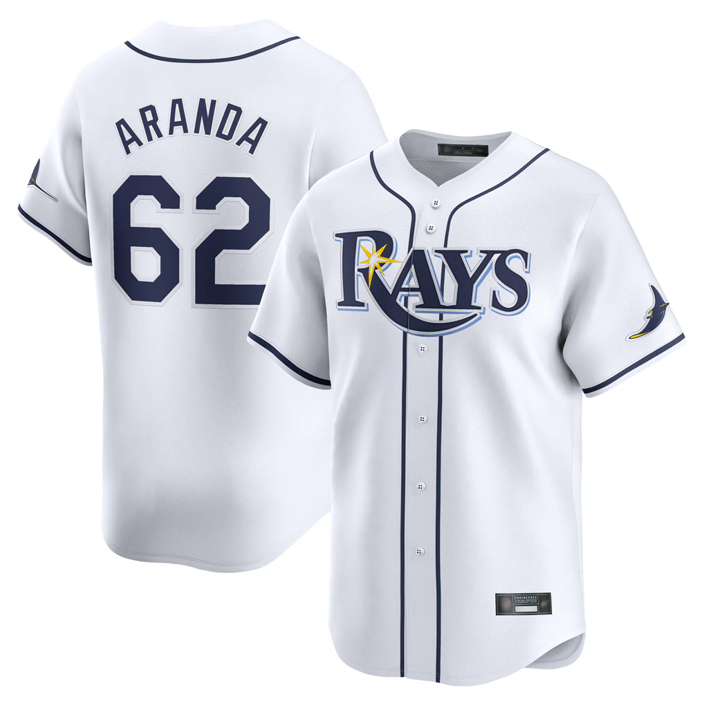 Fenge TB.Rays #62 Jonathan Aranda Player White Home Limited Stitched Jerseys