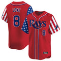 Fenge TB.Rays #8 Brandon Lowe Player Red 2025 Independence Day Vapor Premier Limited Stitched Jerseys