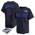 Fenge T.Blue Jays #0 Andres Gimenez Player Black 2025 World Series City Connect Stitched Jerseys