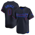 Fenge T.Blue Jays #0 Andres Gimenez Player Black City Connect Limited Stitched Jerseys