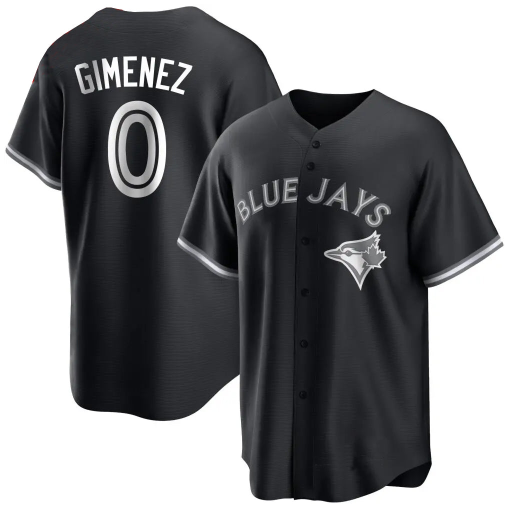 Fenge T.Blue Jays #0 Andres Gimenez Player Black Home Game Stitched Jerseys