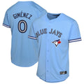 Fenge T.Blue Jays #0 Andres Gimenez Player Blue Home Game Stitched Jerseys