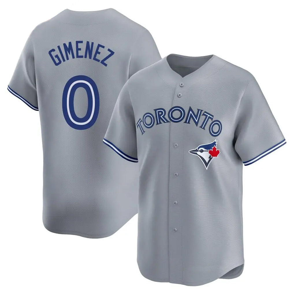 Fenge T.Blue Jays #0 Andres Gimenez Player Gray Home Game Stitched Jerseys