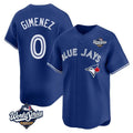 Fenge T.Blue Jays #0 Andres Gimenez Player Royal 2025 World Series Limited Stitched Jerseys