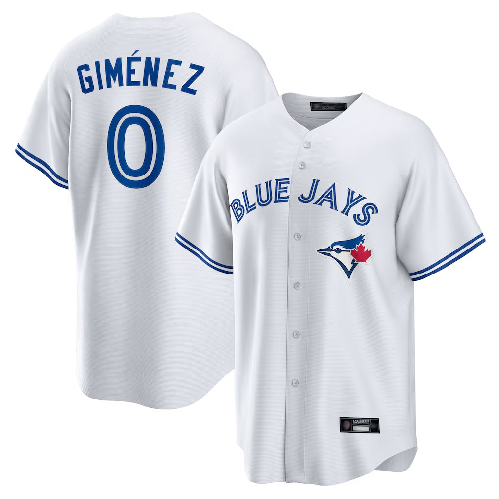 Fenge T.Blue Jays #0 Andres Gimenez Player White Home Game Stitched Jerseys