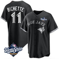 Fenge T.Blue Jays #11 Bo Bichette Player Black 2025 World Series Game Stitched Jerseys